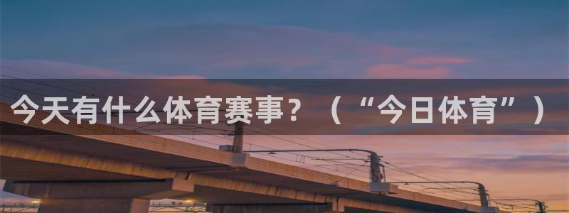 今天有什么体育赛事？（“今日体育”）
