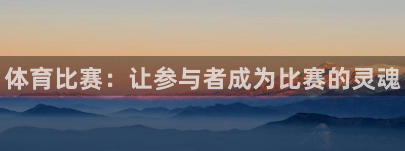 体育比赛：让参与者成为比赛的灵魂