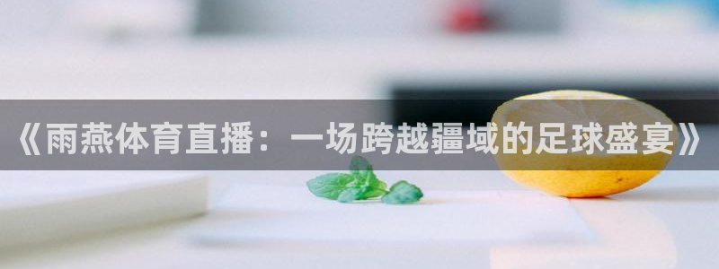 《雨燕体育直播：一场跨越疆域的足球盛宴》