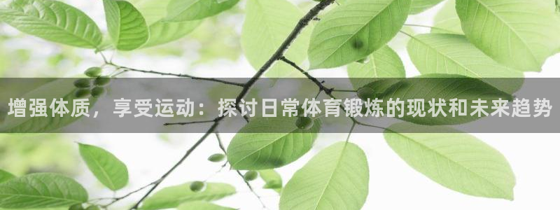 增强体质，享受运动：探讨日常体育锻炼的现状和未来趋势